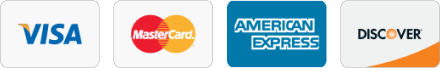 Visa, MasterCard, American Express, Discover